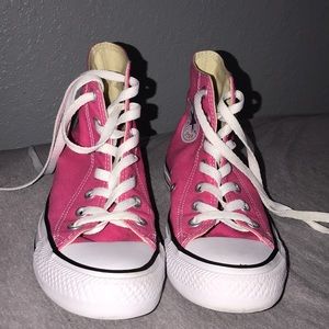 hot pink converse high tops